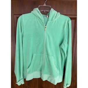 Y2K MILLENNIAL JUICY COUTURE VELOUR TRACK JACKET | LOS ANGLES | TEAL | XL